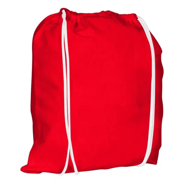  Cotton drawstring bag red