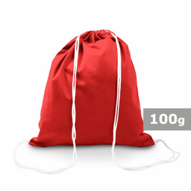  Cotton drawstring bag Crvena