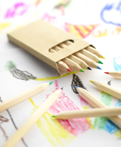 BARVA Colour pencils 6 pcs naturalny