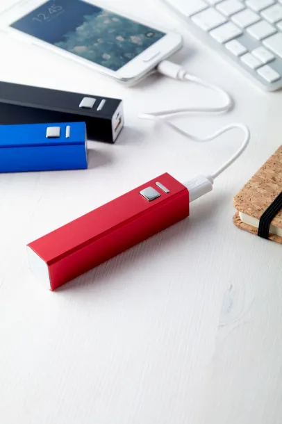Balzur USB prijenosna baterija, 2200 mAh Crvena