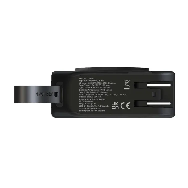  Urban Vitamin Saratoga 5u1 univerzalni punjač, 10 000 mAh - Urban Vitamin Crna