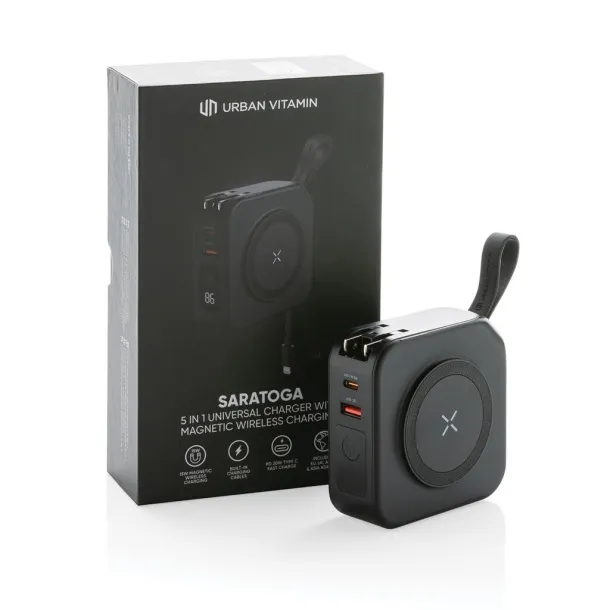 Urban Vitamin Saratoga 5u1 univerzalni punjač, 10 000 mAh - Urban Vitamin Crna