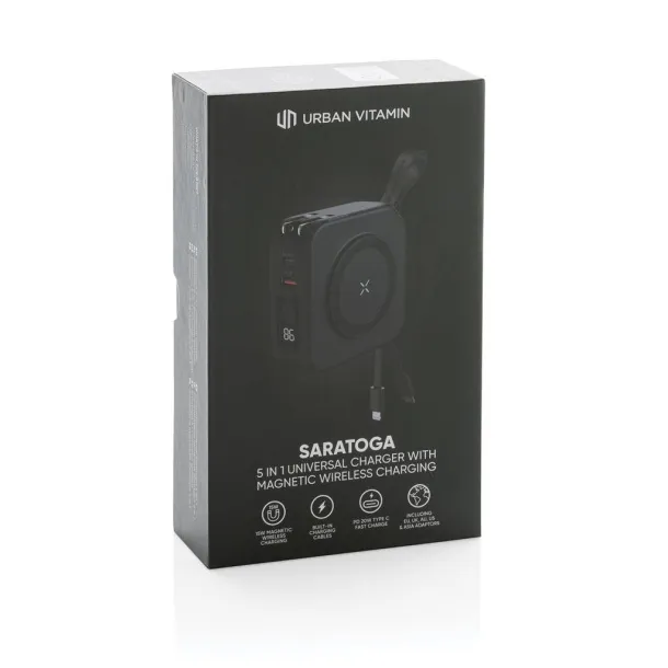  Urban Vitamin Saratoga 5u1 univerzalni punjač, 10 000 mAh - Urban Vitamin Crna