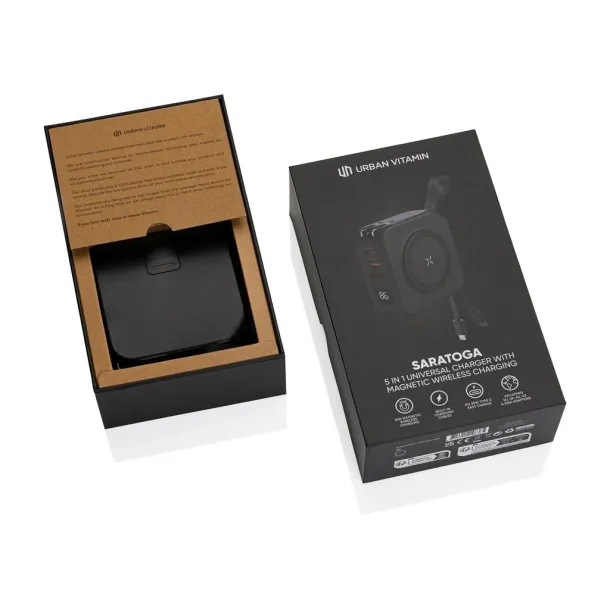  Urban Vitamin Saratoga 5u1 univerzalni punjač, 10.000 mAh - Urban Vitamin Crna