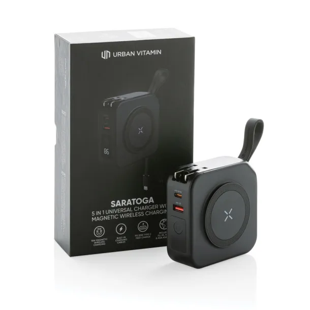  Urban Vitamin Saratoga 5u1 univerzalni punjač, 10.000 mAh - Urban Vitamin Crna