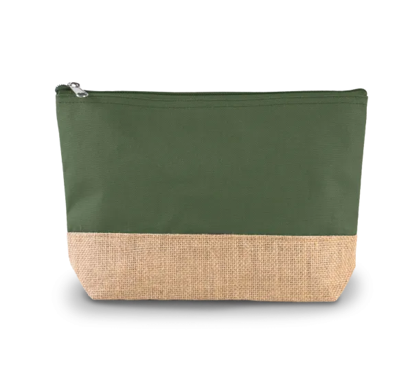  CANVAS & JUTE POUCH - Kimood Dusty Light Green Natural