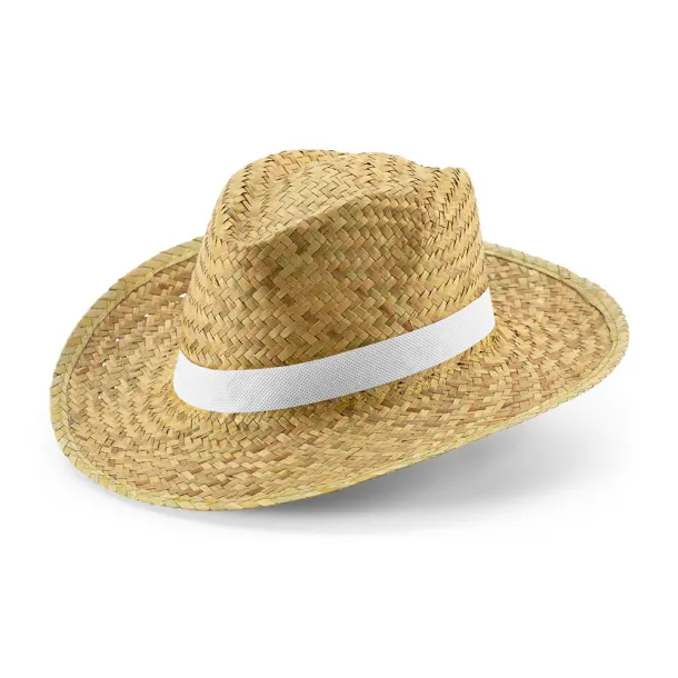 JEAN POLI Natural straw hat White