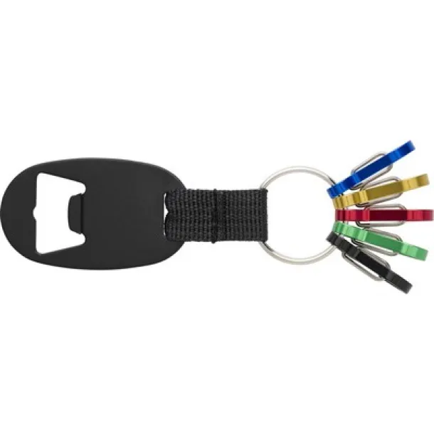  Keyring, bottle opener black