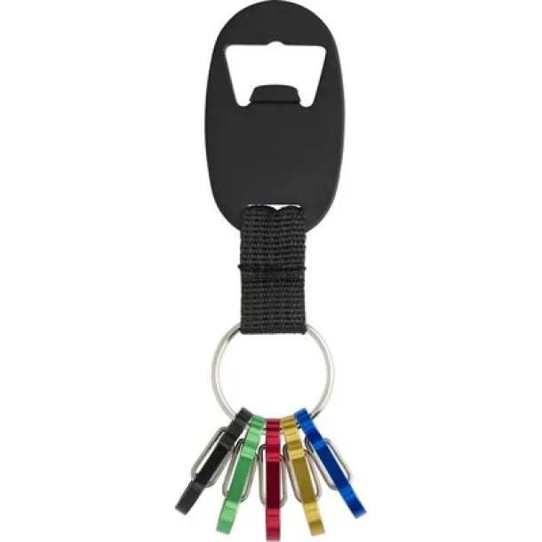  Keyring, bottle opener black