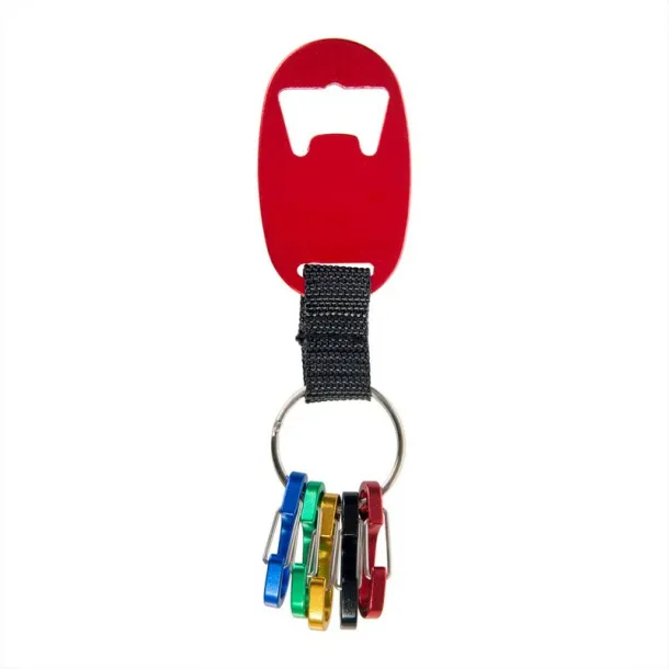  Keyring, bottle opener red