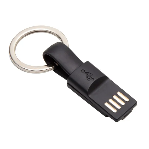 HOOK UP key ring with USB Black