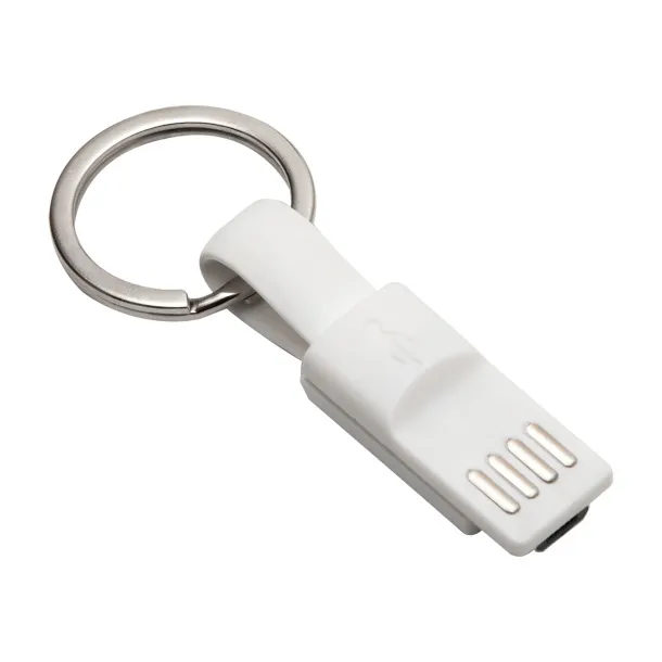 HOOK UP key ring with USB White