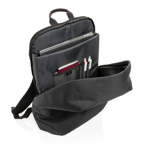  Impact AWARE™ RPET standardni ruksak protiv krađe, 15,6" - XD Collection Crna