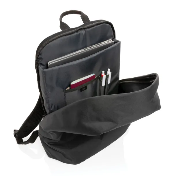  Impact AWARE™ RPET standardni ruksak protiv krađe, 15,6" - XD Collection Crna