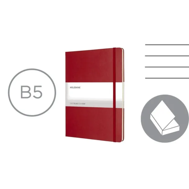  MOLESKINE notes cca A4 red