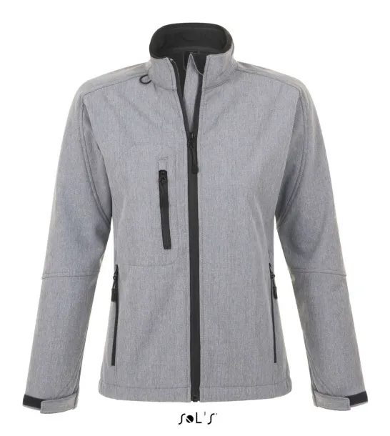  SOL'S ROXY - WOMEN'S SOFTSHELL ZIPPED JACKET - SOL'S Grey Melange