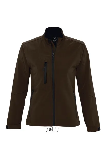  SOL'S ROXY - WOMEN'S SOFTSHELL ZIPPED JACKET - SOL'S Dark Chocolate