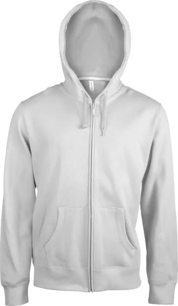  MEN'S FULL ZIP HOODED SWEATSHIRT - Kariban White