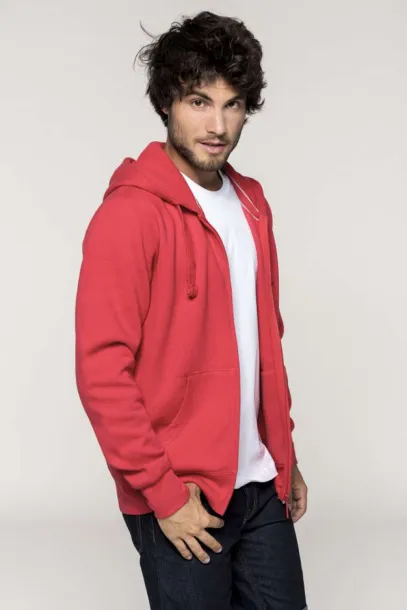  MEN'S FULL ZIP HOODED SWEATSHIRT - Kariban Tamno siva