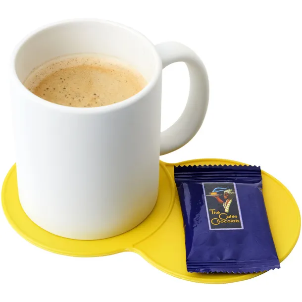 Sidekick plastic coaster - Unbranded Yellow