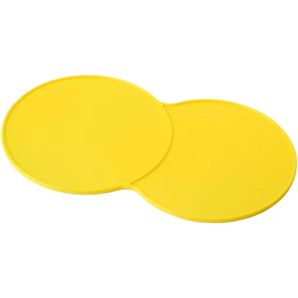 Sidekick plastic coaster - Unbranded Yellow