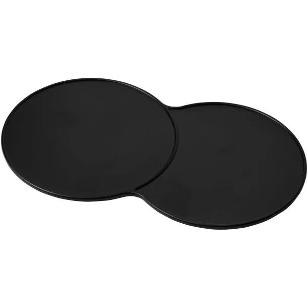 Sidekick plastic coaster Solid black