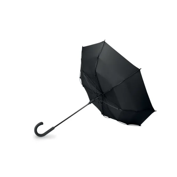 NEW QUAY Luxe 23" auto storm umbrella Black