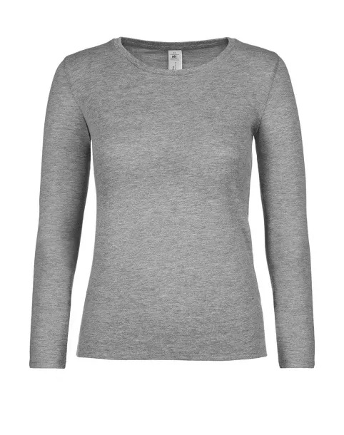  Ženska pamučna majica dugih rukava, 145 g/m² - B&C Sport Grey