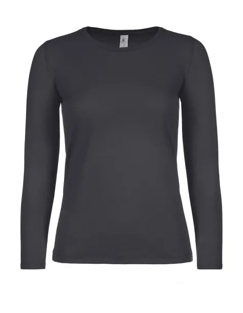  Ženska pamučna majica dugih rukava, 145 g/m² - B&C Tamno siva