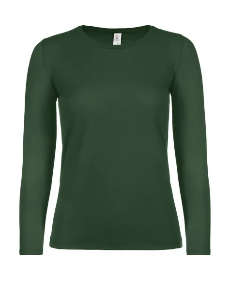  Ženska pamučna majica dugih rukava, 145 g/m² - B&C Zelena