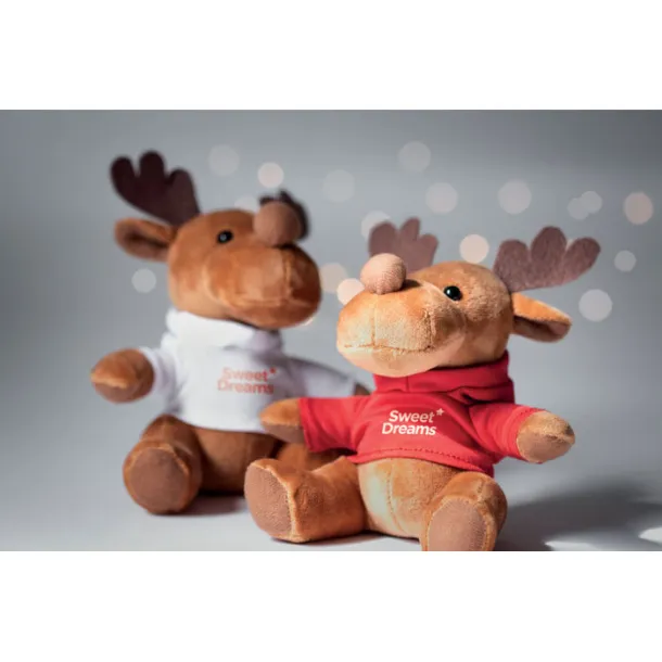 RUDOLPH Plush reindeer with hoodie Red