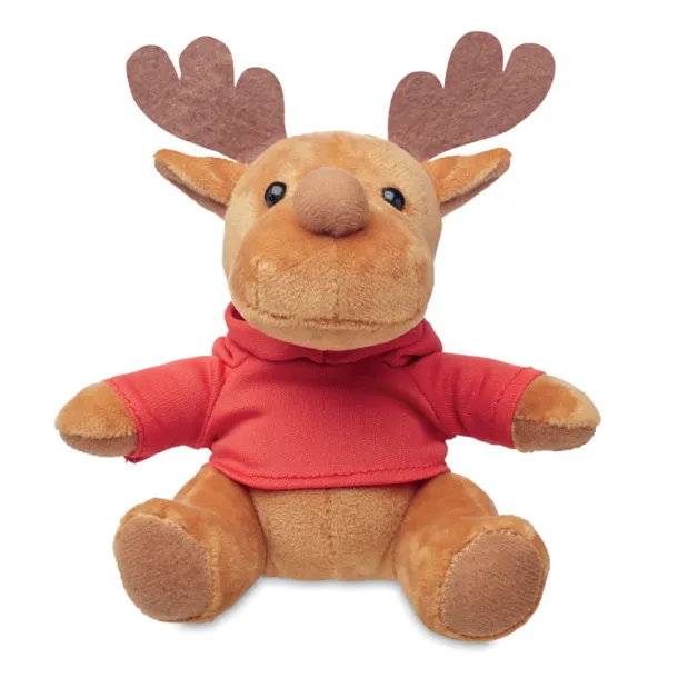 RUDOLPH Plush reindeer with hoodie Red