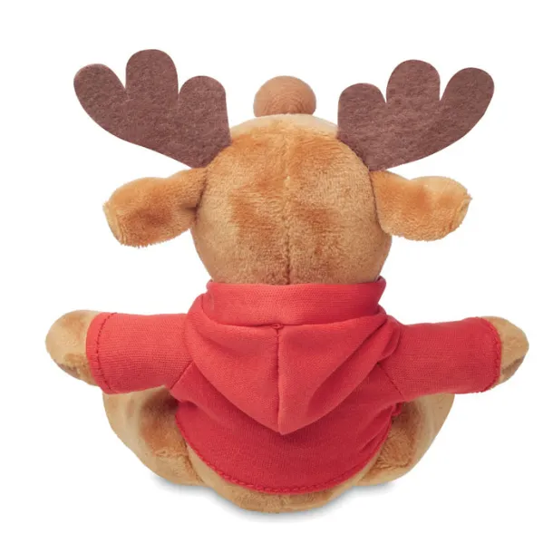 RUDOLPH Plush reindeer with hoodie Red