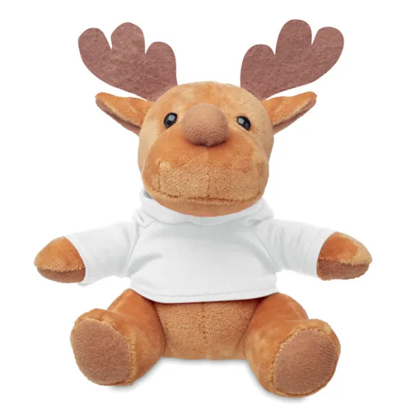 RUDOLPH Plush reindeer with hoodie White