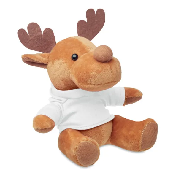 RUDOLPH Plush reindeer with hoodie White