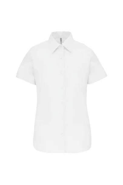  LADIES' SHORT-SLEEVED OXFORD SHIRT - Kariban White