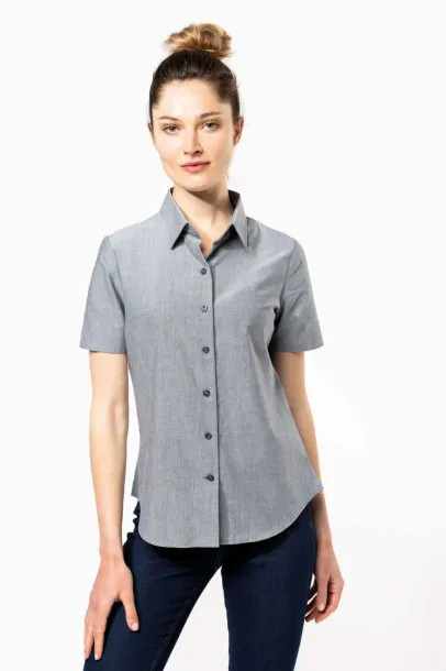  LADIES' SHORT-SLEEVED OXFORD SHIRT - Kariban Black