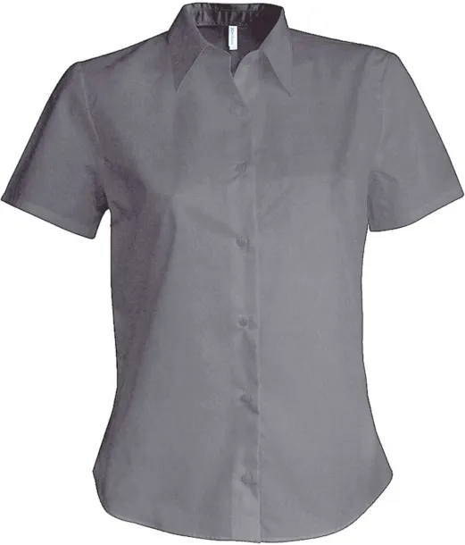  LADIES' SHORT-SLEEVED OXFORD SHIRT - Kariban Oxford Silver