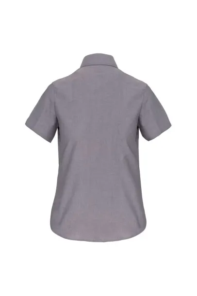  LADIES' SHORT-SLEEVED OXFORD SHIRT - Kariban Oxford Silver