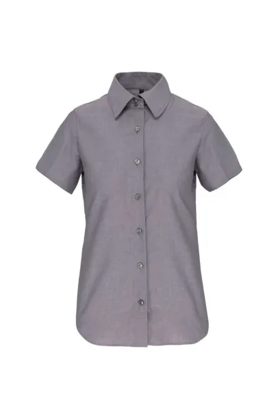  LADIES' SHORT-SLEEVED OXFORD SHIRT - Kariban Oxford Silver