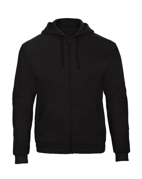  Unisex hoodie s patentnim zatvaračem, 270 g/m² - B&C Crna