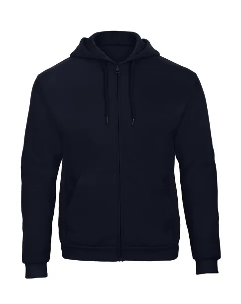  Unisex hoodie s patentnim zatvaračem - B&C Mornarsko plava