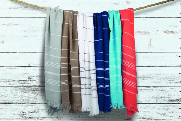  Olima prugasti ručnik, 300 g/m2 - Olima Light Grey Bijela