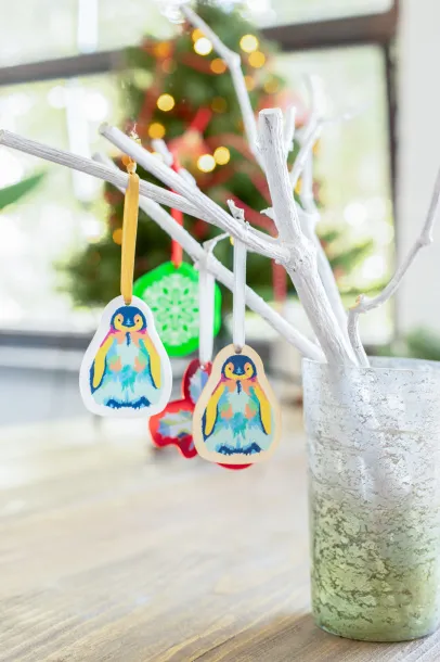 CreaJul Wood custom Christmas tree ornament Gold