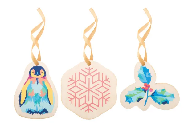 CreaJul Wood custom Christmas tree ornament Gold