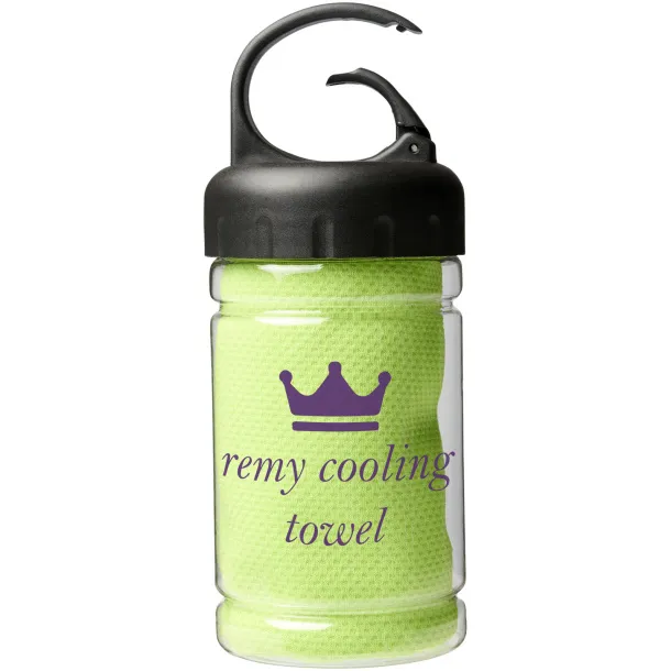 Remy cooling towel in PET container - Unbranded Lime