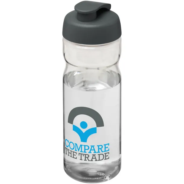 H2O Base® 650 ml flip lid sport bottle - Unbranded White Grey