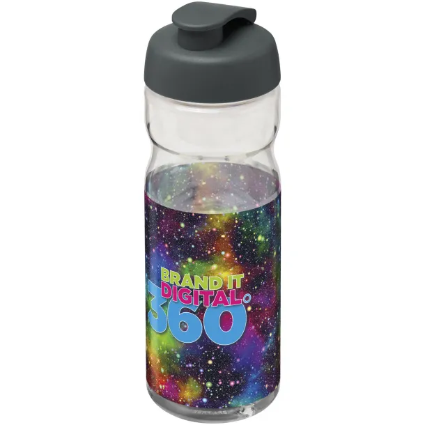 H2O Base® 650 ml flip lid sport bottle - Unbranded White Grey