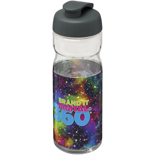 H2O Base® 650 ml flip lid sport bottle - Unbranded White Grey