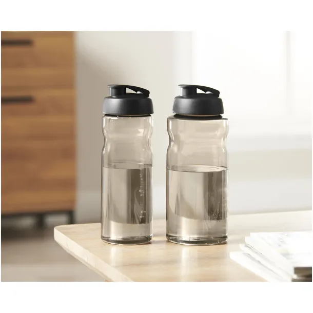 H2O Base® 650 ml flip lid sport bottle - Unbranded White Solid black